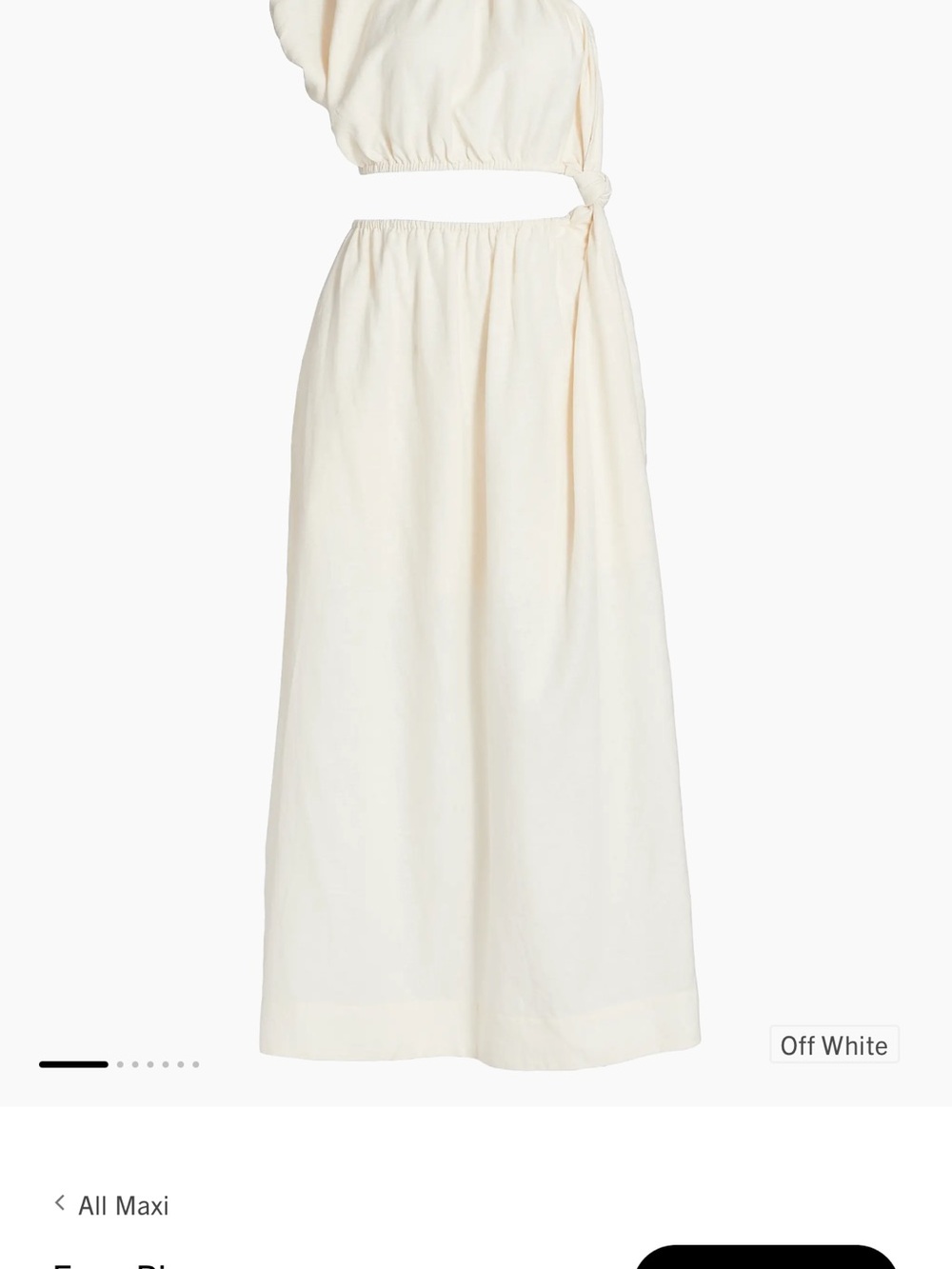Farm Rio xs off  White Maxi dress cutout